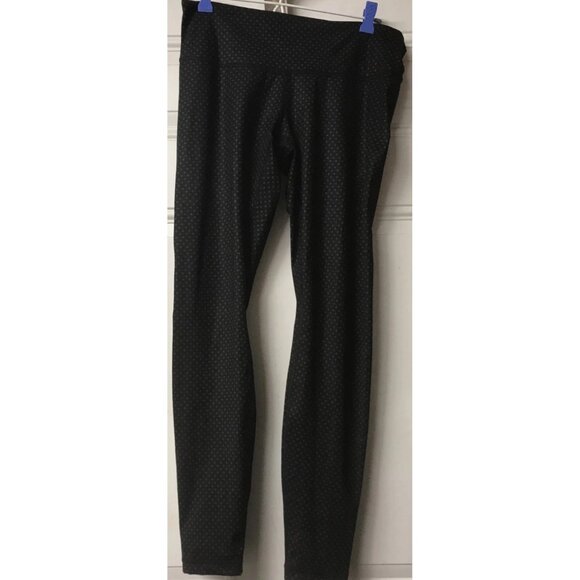 NWOT LULULEMON Wunder Under Crop Pant black gray Biggie Dot Luxtreme size 8 - Picture 1 of 5